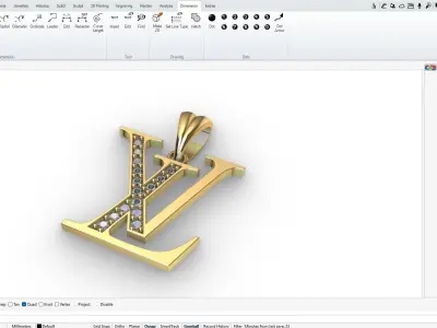 Louis Vuitton Pendant 3D print model