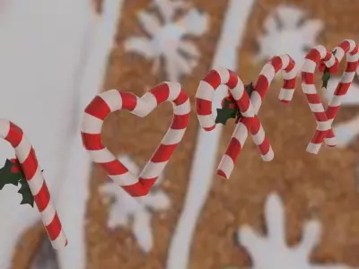 Christmas Candies Pack Low-poly 3D model