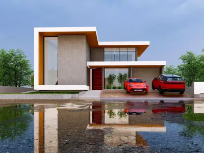 Modern House 3D model 2