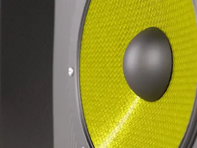 Modern 3D Model Bookshelf Speaker Pair 3D model