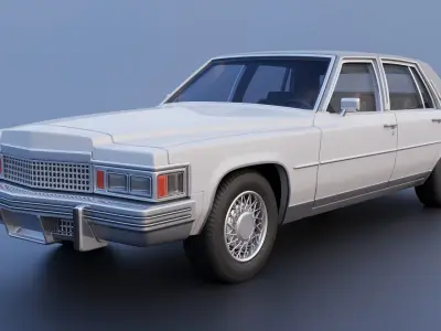 Cadillac FLeetwood Brougham 1979 3D print model
