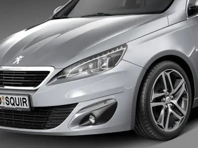 Peugeot 308 2014 3D model