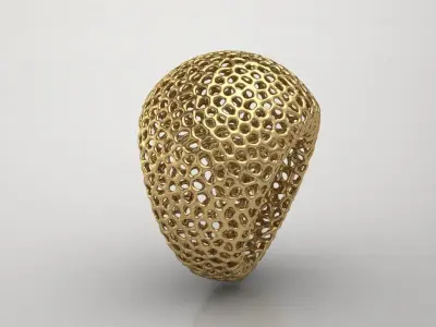 Voronoi Ring 3D print model