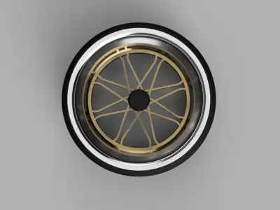 Japanese Wheel  Low-poly 3D model