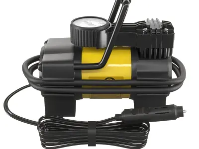 Car compressor 3D model