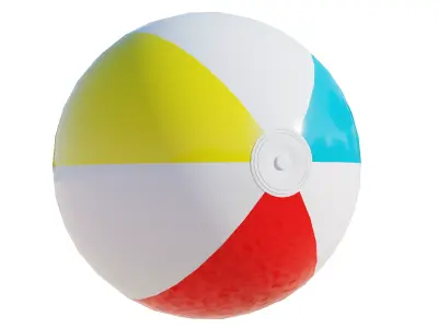 Beach Ball Low-poly 3D model