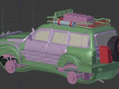 Toyota land-cruser sv8 3d Model Low-poly 3D model