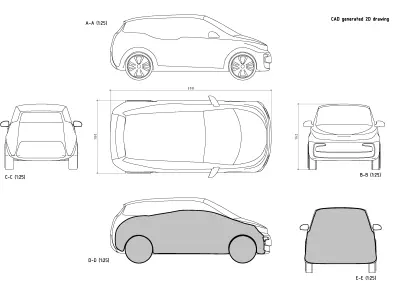 Printable Concept Car Low-poly 3D model