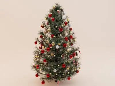 Christmas Tree Low-poly 3D model