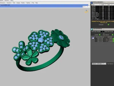 Ring with enamel ready for 3d print 3D print model