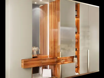 Wardrobe hallway composition set 01 3D model