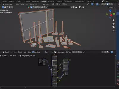 20 Plus Survival Tools Low-poly 3D model