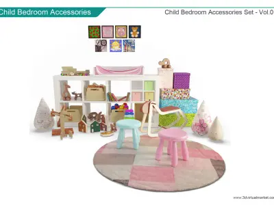 Children Bedroom Collection 3D model