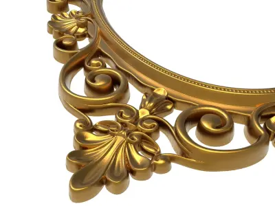 carved frame 3D model 9