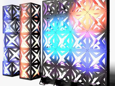 Stage Decor 17 Modular Wall Column 3D model