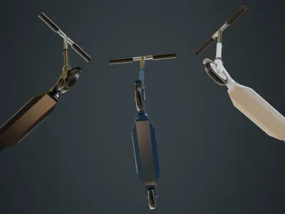 Kick Scooter 2A Low-poly 3D model