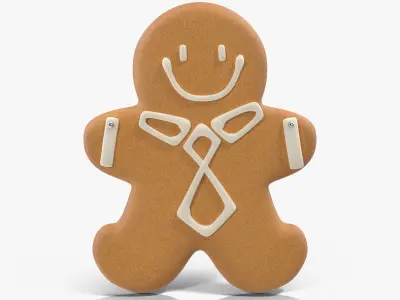 Gingerbread Cookie 2 Low-poly 3D model