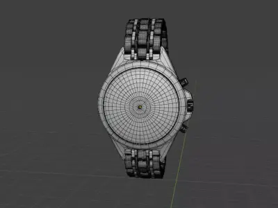 Customizable 3D Wristwatch Model for  Product Visualization 3D model