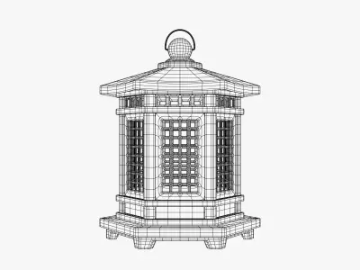 Japanese Lamp 3D model