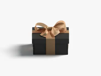 Gift boxes set - 3 box shapes Low-poly 3D model