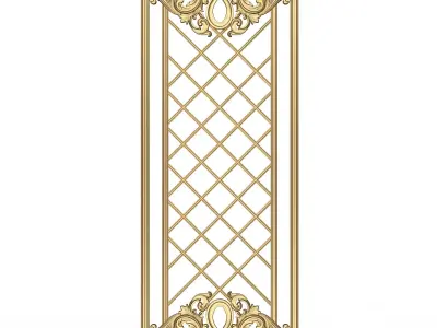 Boiserie Carved Decoration Panel 016 Low-poly 3D model
