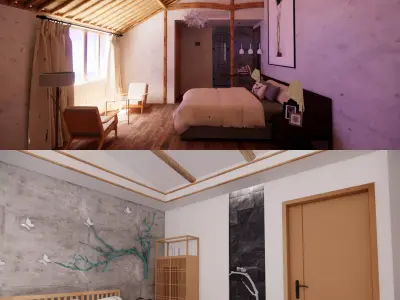 Hotel Room -B2 3D model