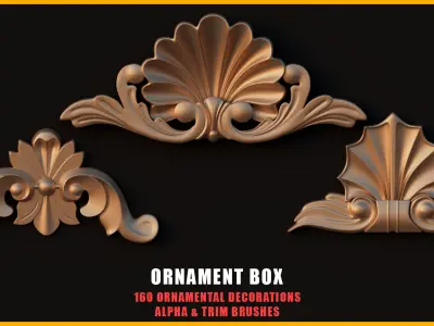 Ornament Box - 160 Ornamental Decorations  3D model