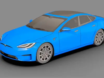 Low-poly Tesla 3D Models Low-poly 3D model