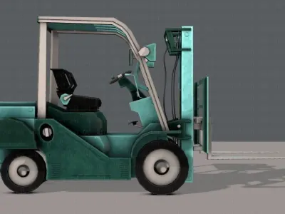 Forklift Cartoon Low-poly 3D model