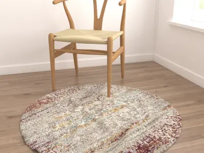 Round Rug Set 28 3D model
