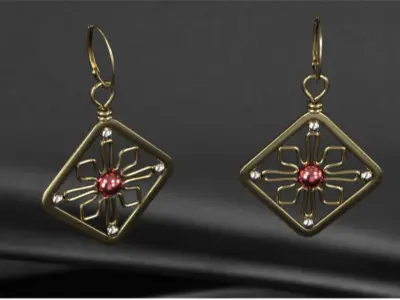 earrings 3D model