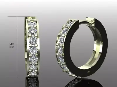 Women Diamond Earrings 3D print model