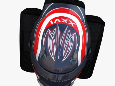 Kvyat helmet 2017 Low-poly 3D model