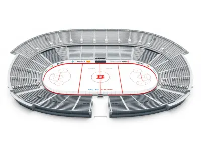 Hockey Stadium Arena Model Pack Low-poly 3D model