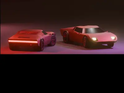 LOW POLY SPORTS CAR Low-poly 3D model by athanasioskaropoulos
