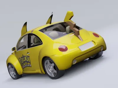 Pokemon car model in Blender 3D 3D model