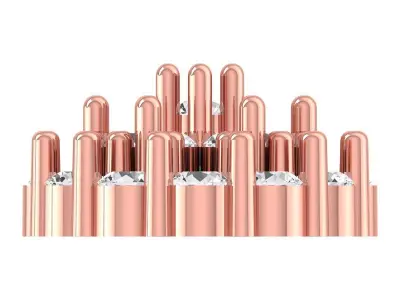 Women Engagement Stud Earrings 3dm STL OBJ FBX Render Details 3D print model