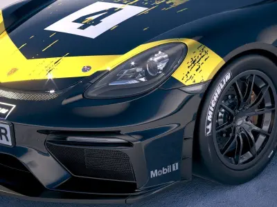 Porsche 718 Cayman GT4 Clubsport 2019 3D model