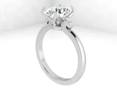Oval Diamond Ring 3814 3D print model