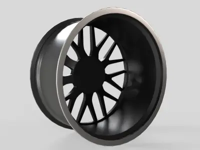 Car Rim Wheel Mercedes-benz c63 AMG 19 inch Low-poly 3D model