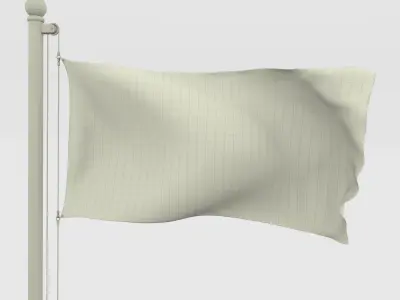 Animated US Flag Low-poly 3D model