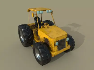 Tractor Low-poly 3D model