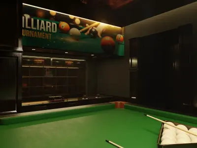 Billiard Room 3D Set 3D model