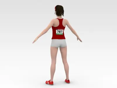 Athletic Runner 3D model purchase