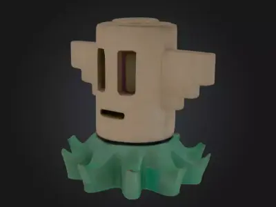 Wooden Garden Spirit Free low-poly 3D model