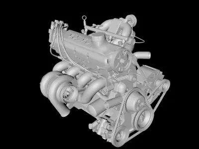 Volvo REDBLOCK B230 Turbo Engine 3D print model
