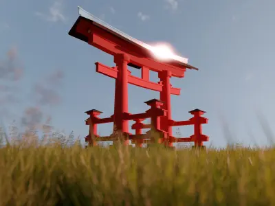 Torii Gate Free 3D model