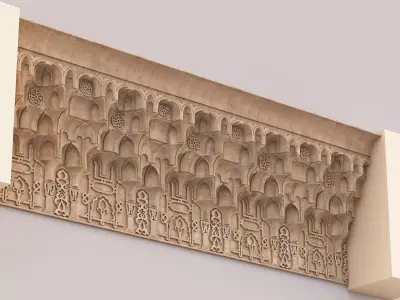 Classic Islamic Muqarnas Cornice 005 3D model
