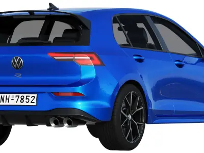 Volkswagen golf 8 R 2022 3D model
