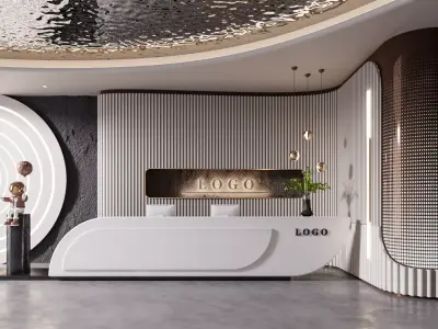 Modern reception lobby 3D model